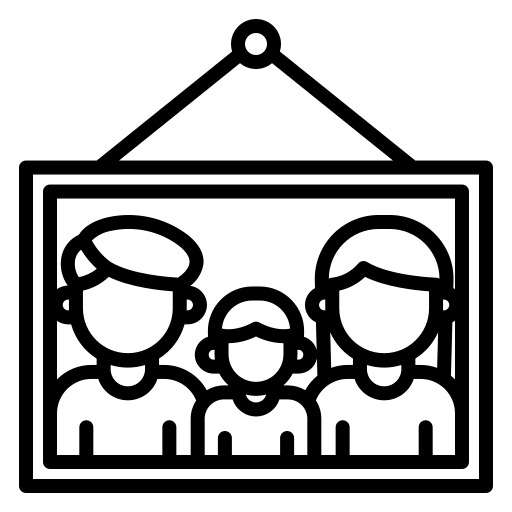 pictogramme d'une photo de famille